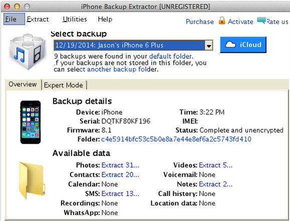 encrypted iphone backup extractor free