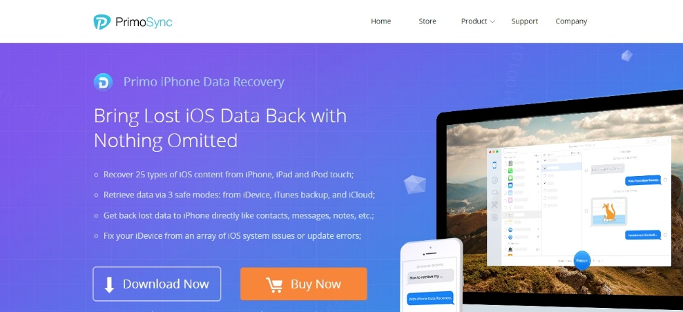 primo data recovery tool interface 