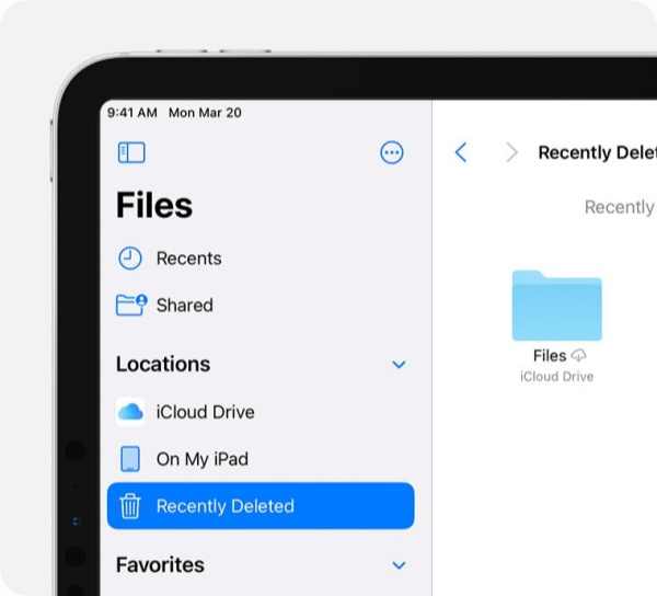 recovering deleting files from recently deleted folder