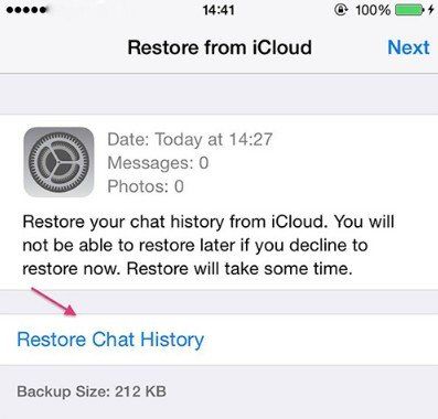 jihosoft whatsmate restoring to an iphone 7