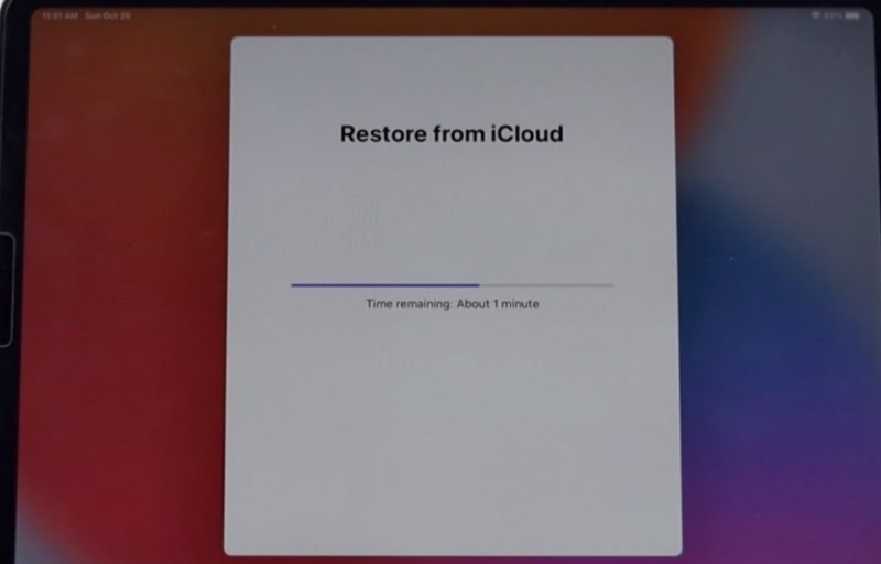 restore from iCloud 