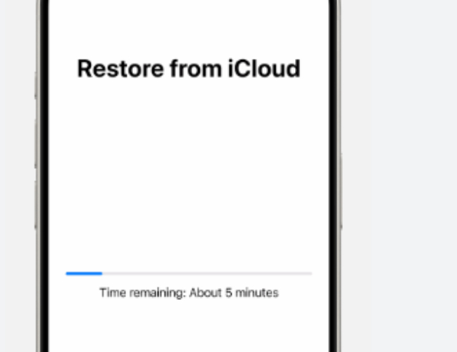 Restore from iCloud