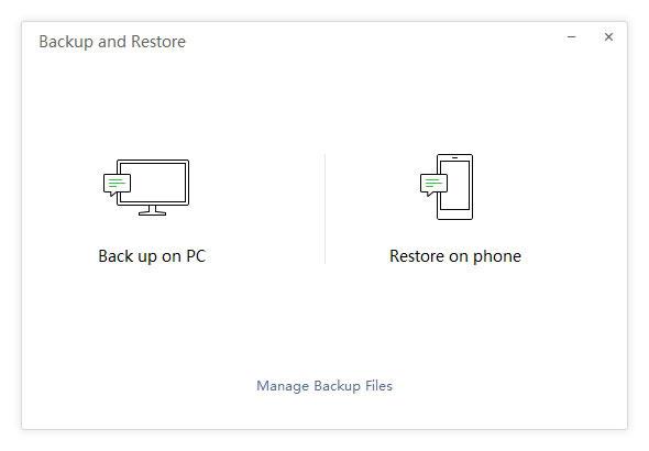  select the backup and restore icon