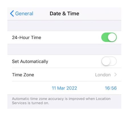 set automatically