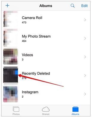 tap the restore icon
