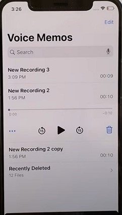 view voice memos on iphone