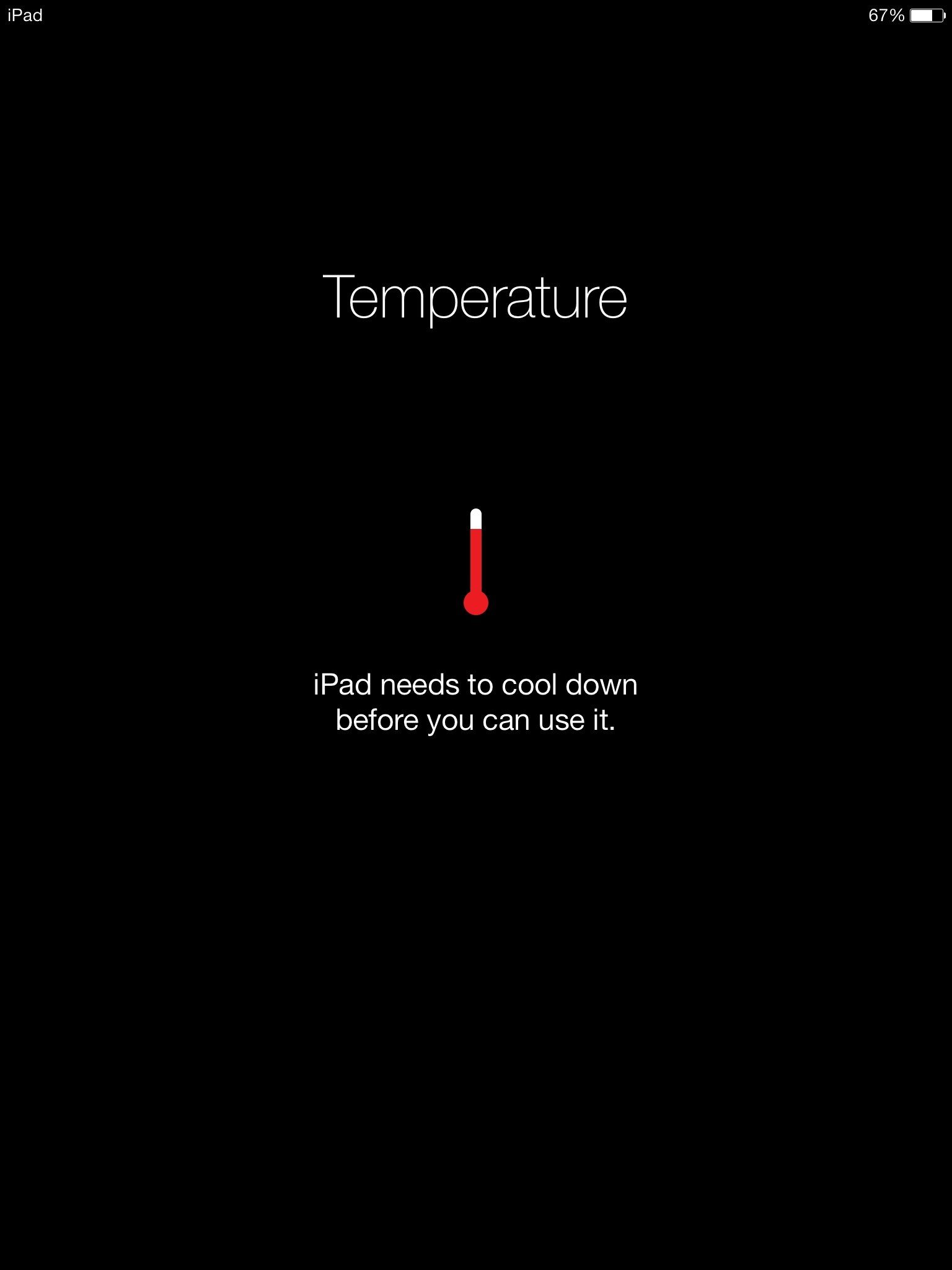 ipad temperature hot