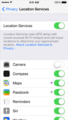 Enabling location service 