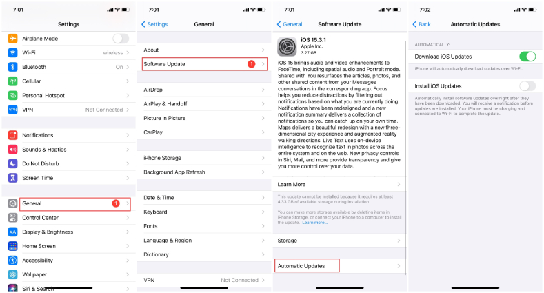 update ios version to fix iphone back tap not working