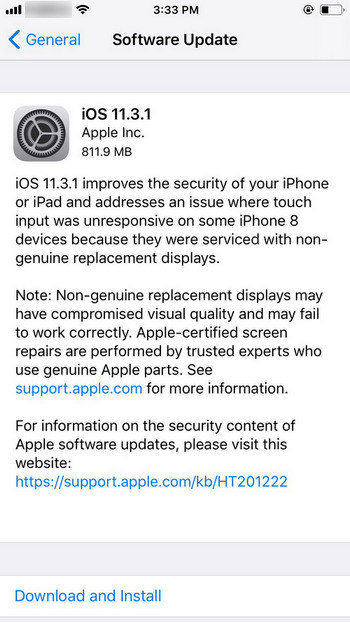 update iphone software