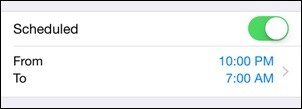schedule do not disturb settings