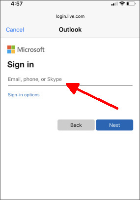 use mail app to add Outlook calendar to iPhone devices