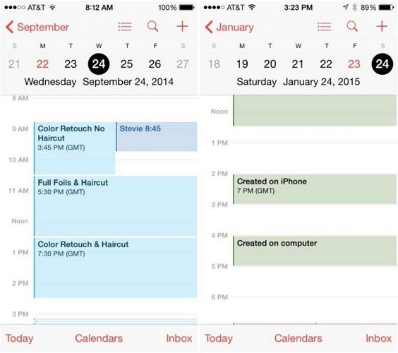 récupérer les événements supprimés du calendrier sur android