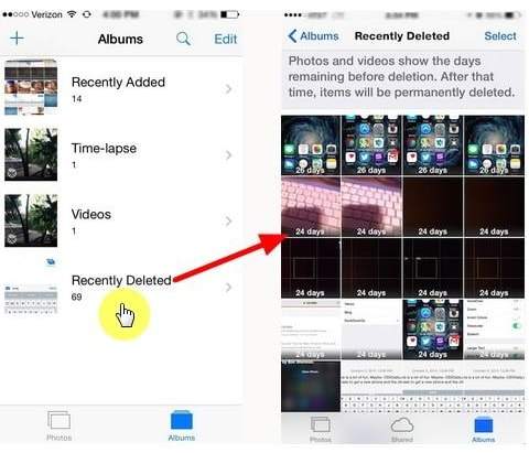 recover deleted photos from iPhone