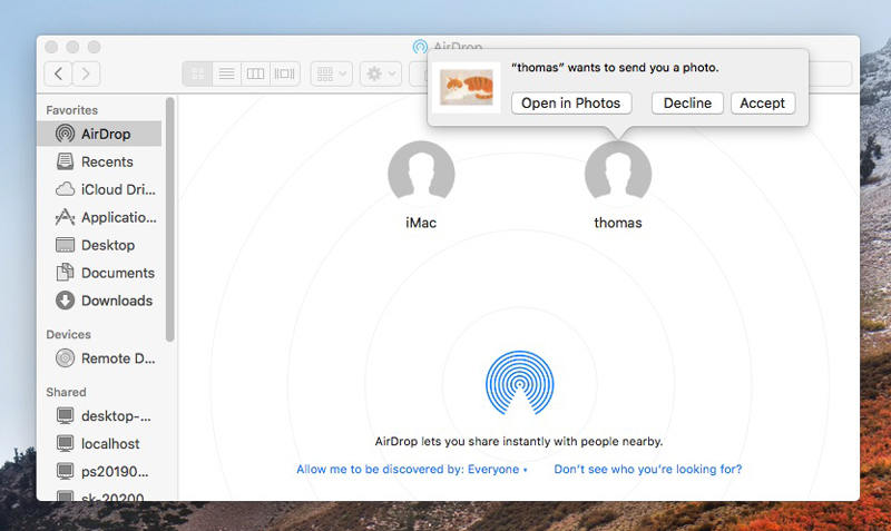 where do airdrop files go on mac