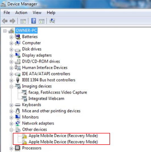 iphone usb device not recognized windows 7