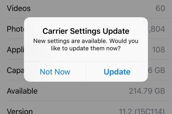 carrier update alert