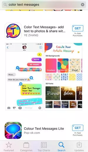 Color Text Messages App