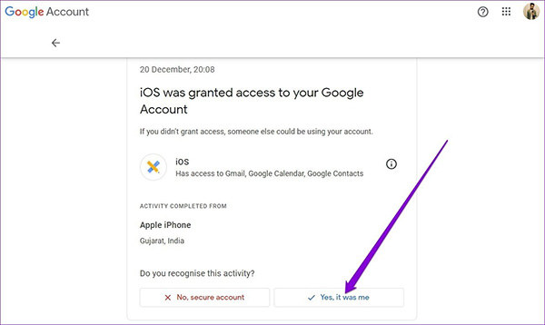confirm gmail authority