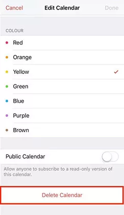 delete spam calendar invite iphone
