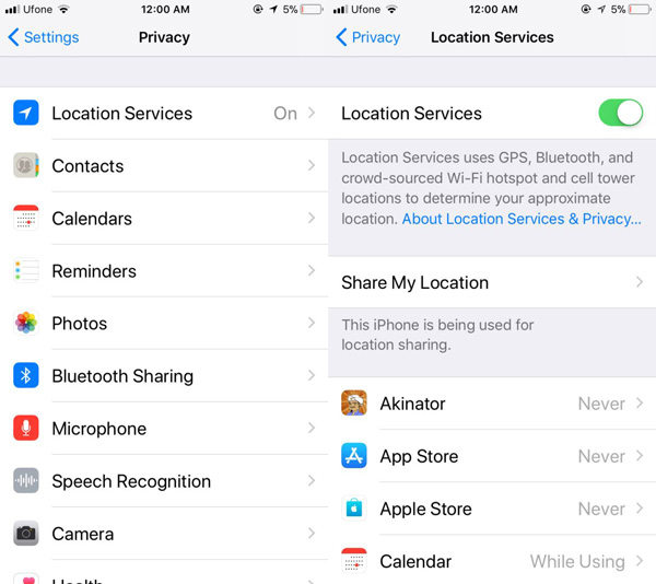 how to turn off location on life360 app