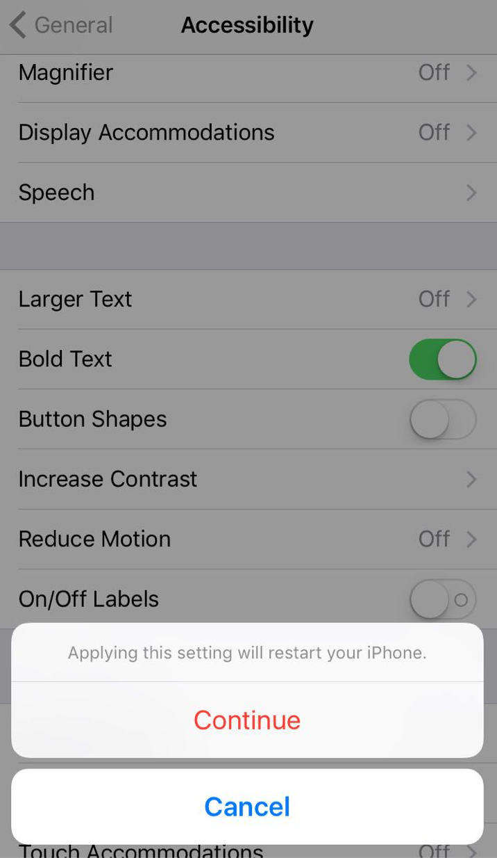 enable bold text