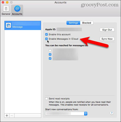 enable messages in icloud