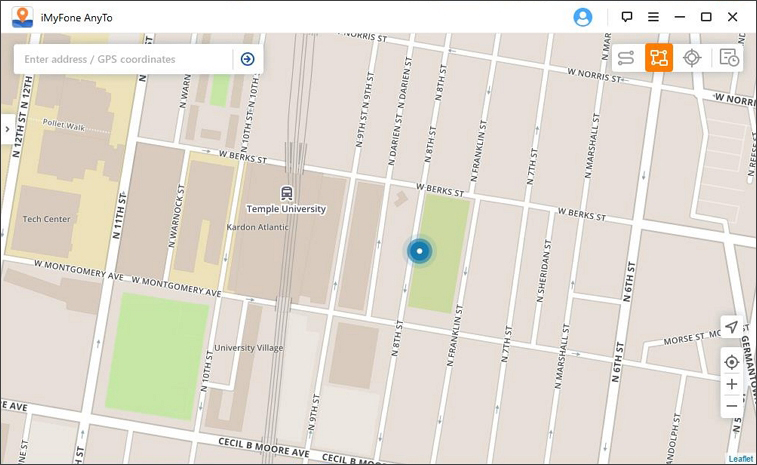 fake location on whatsapp with anyto - step 1