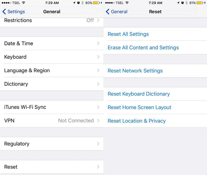reset iphone trusted device