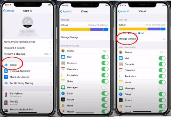 clear up icloud storage if contacts didn't transfer to new iphone