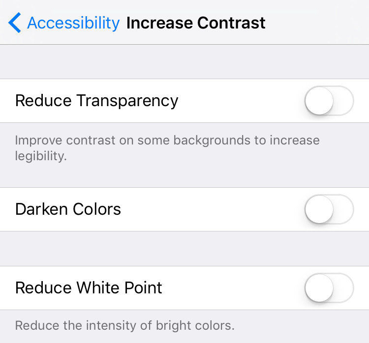 increase contrast
