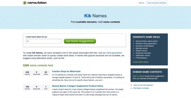 kik names