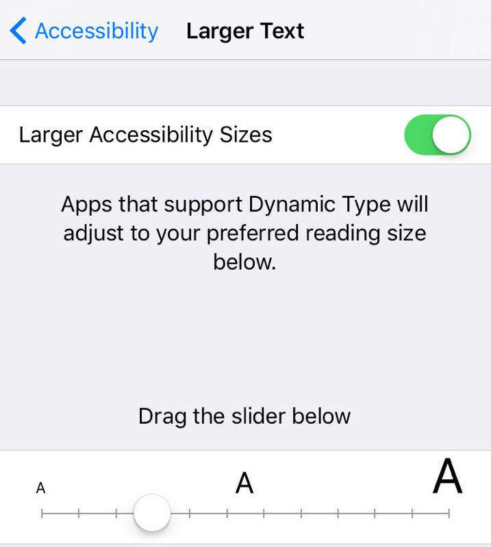 large text