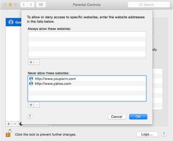 Deny allow. Как заблокировать сайт в сафари на Mac.
