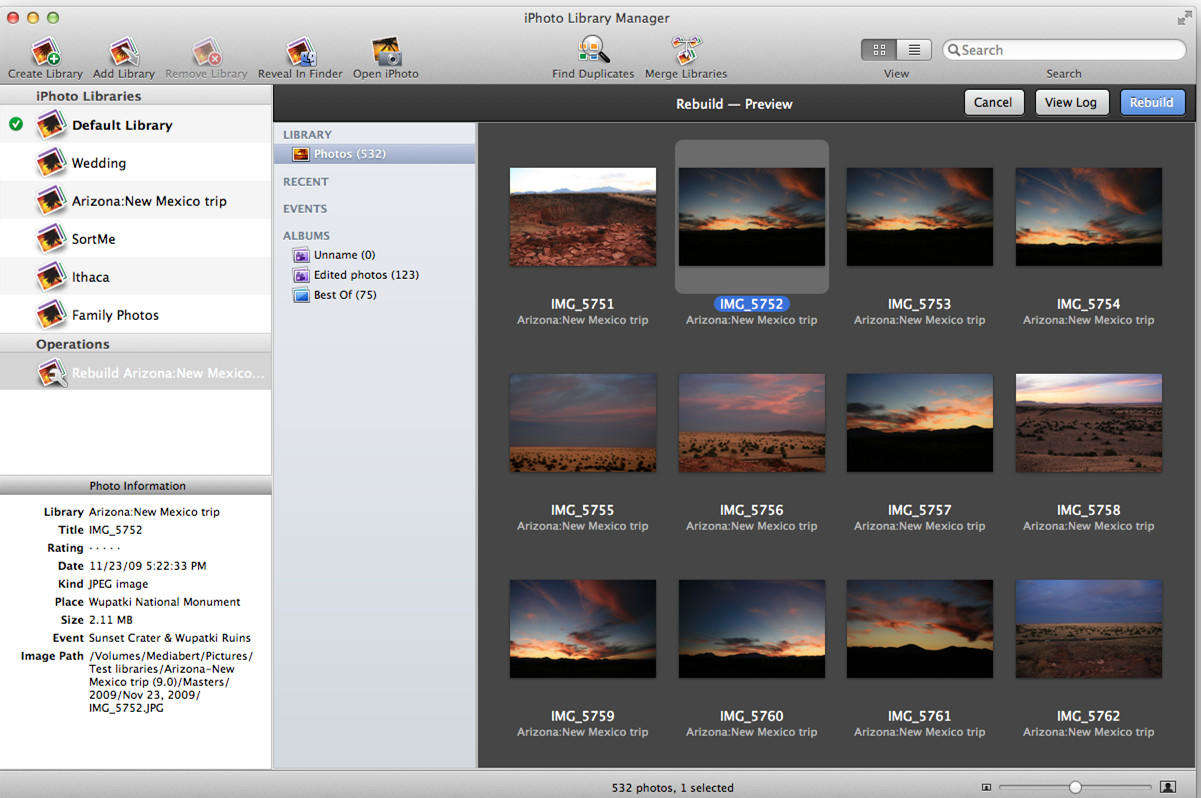 iphoto library manager quit iphoto