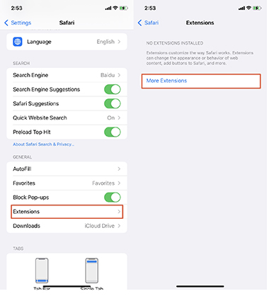 safari extension