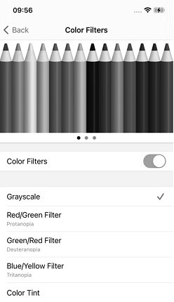 grayscale mode iphone