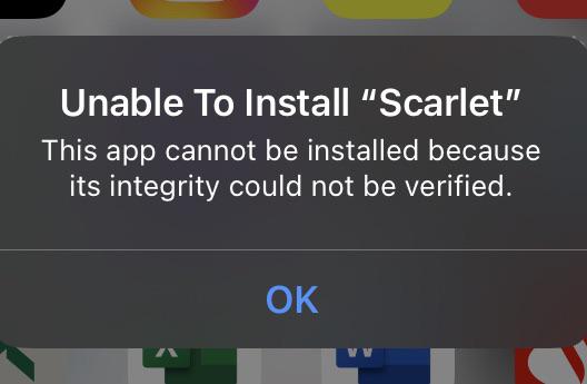 unable to install scarlet