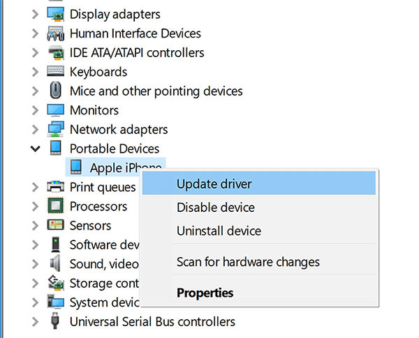 apple mobile device driver windows 7