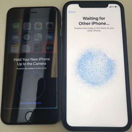 hold new iphone up to camera