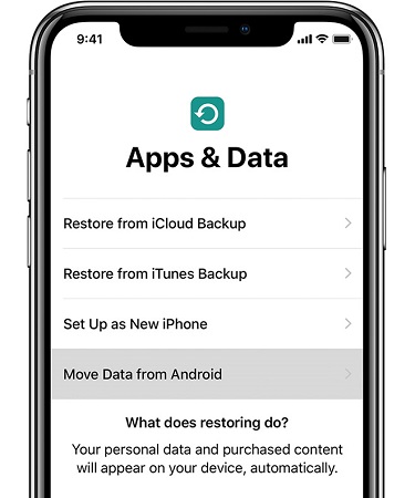 move data from android ios