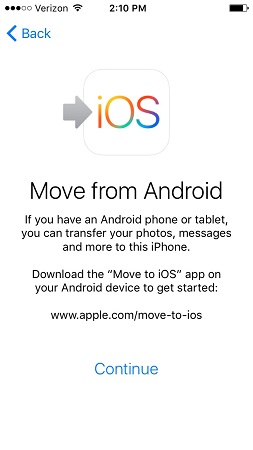 accept move to android