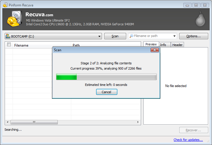 recuva recovery software