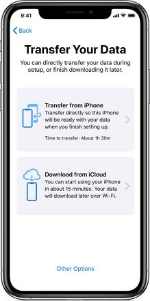 how to transfer from old iphone to new iphone without icloud