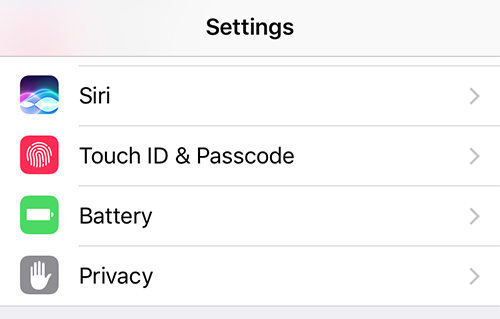 battery settings