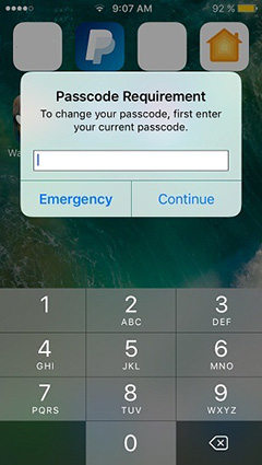 change iphone lock screen passcode
