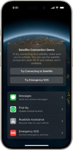 how to connect to satellite on iphone