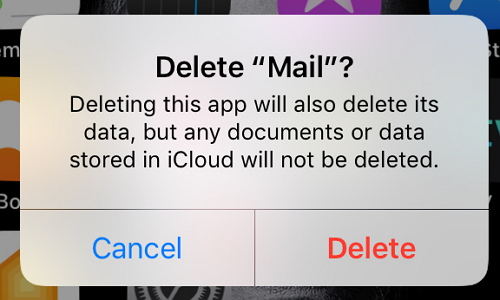 delete mail app