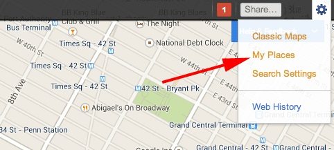 google map my places