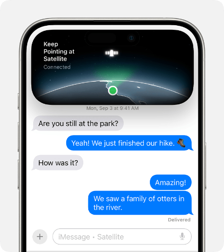 how to connect to satellite on iphone